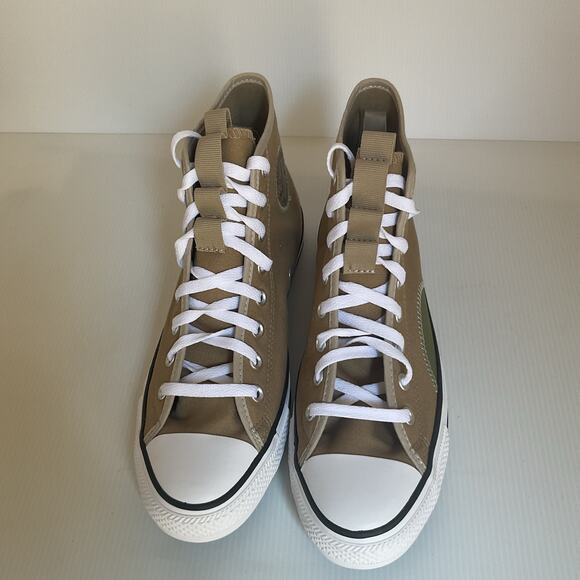 Converse Chuck Taylor All Star High Top Tan Green Canvas Men’s 9 Women’s 11 - Picture 5 of 9